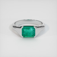 2.72 Ct. Emerald Ring, Platinum 950 1