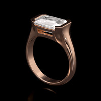 4.00 Ct. Sapphire Ring, 14K Rose Gold 2