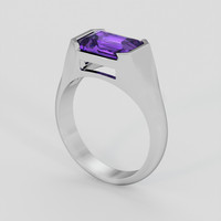 3.83 Ct. Purple Amethyst Ring, Silver 2