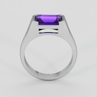 3.83 Ct. Purple Amethyst Ring, Silver 3