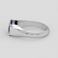 3.83 Ct. Purple Amethyst Ring, Silver 4
