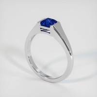 1.57 Ct. Blue Sapphire Ring, 10K White Gold 2