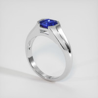 1.47 Ct. Blue Sapphire Ring, 10K White Gold 2