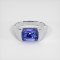 5.38 Ct. Blue Sapphire Ring, 14K White Gold 1