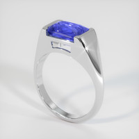 5.38 Ct. Blue Sapphire Ring, 14K White Gold 2