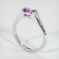 0.58 Ct. Sapphire Ring, 14K White Gold 2