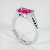 2.03 Ct. Pink Sapphire Ring, 14K White Gold 2