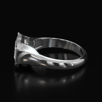 4.00 Ct. Sapphire Ring, 14K White Gold 4