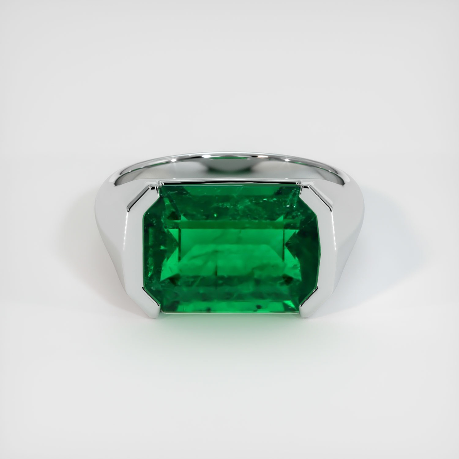 Mens natural deals emerald rings