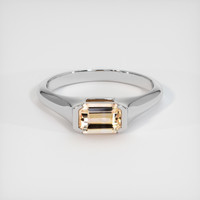 0.98 Ct. Sapphire Ring, 18K White Gold 1