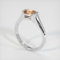 0.98 Ct. Sapphire Ring, 18K White Gold 2