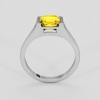 3.10 Ct. Yellow Sapphire Ring, 18K White Gold 3