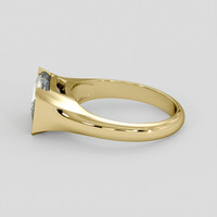 4.03 Ct. Yellowish Green Sapphire Ring, 10K Yellow Gold 4