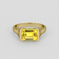 3.54 Ct. Yellow Sapphire Ring, 10K Yellow Gold 1