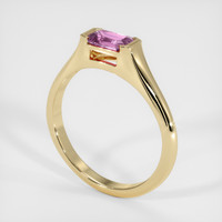 0.58 Ct. Pink Sapphire Ring, 14K Yellow Gold 2