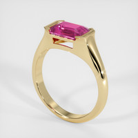 2.03 Ct. Pink Sapphire Ring, 14K Yellow Gold 2