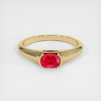 0.97 Ct. Ruby   Ring, 14K Yellow Gold 1