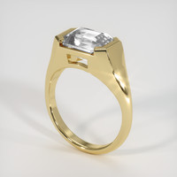 4.11 Ct. White Sapphire Ring, 14K Yellow Gold 2