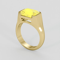 6.57 Ct. Yellow Sapphire Ring, 14K Yellow Gold 2