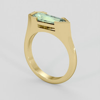 2.01 Ct. Yellowish Green Sapphire Ring, 14K Yellow Gold 2