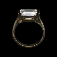 4.00 Ct. White Sapphire Ring, 14K Yellow Gold 3