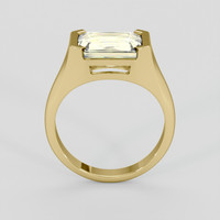 4.03 Ct. Yellowish Green Sapphire Ring, 14K Yellow Gold 3