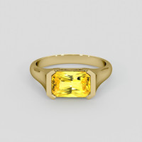 2.59 Ct. Yellow Sapphire Ring, 14K Yellow Gold 1