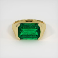 4.76 Ct. Emerald Ring, 18K Yellow Gold 1