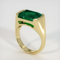 4.76 Ct. Emerald Ring, 18K Yellow Gold 2