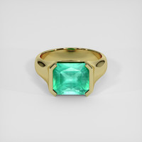 4.55 Ct. Emerald Ring, 18K Yellow Gold 1