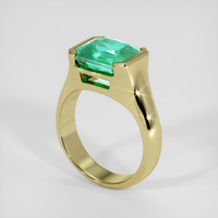 4.55 Ct. Emerald Ring, 18K Yellow Gold 2