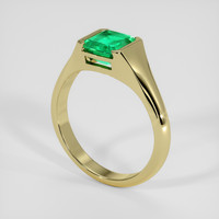 2.09 Ct. Emerald Ring, 18K Yellow Gold 2