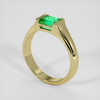 2.14 Ct. Emerald Ring, 18K Yellow Gold 2