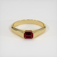 1.01 Ct. Ruby Ring, 18K Yellow Gold 1