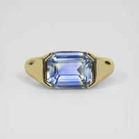4.33 Ct. Bi Color Sapphire Ring, 18K Yellow Gold 1