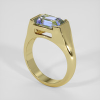 4.33 Ct. Bi Color Sapphire Ring, 18K Yellow Gold 2