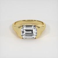 4.11 Ct. White Sapphire Ring, 18K Yellow Gold 1