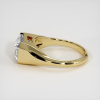 4.11 Ct. White Sapphire Ring, 18K Yellow Gold 4