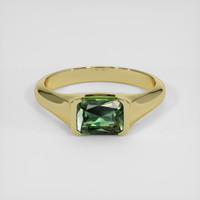 2.20 Ct. Green Sapphire Ring, 18K Yellow Gold 1