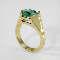 4.28 Ct. Green Sapphire Ring, 18K Yellow Gold 2