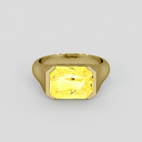 6.57 Ct. Yellow Sapphire Ring, 18K Yellow Gold 1