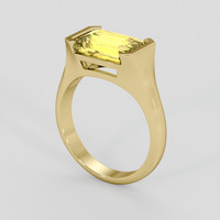 4.03 Ct. Yellow Sapphire Ring, 18K Yellow Gold 2