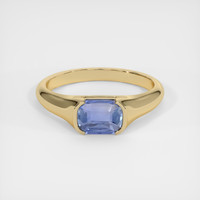 1.05 Ct. Blue Sapphire Ring, 18K Yellow Gold 1