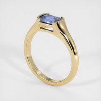 1.05 Ct. Blue Sapphire Ring, 18K Yellow Gold 2