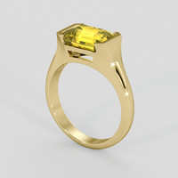 3.54 Ct. Yellow Sapphire Ring, 18K Yellow Gold 2