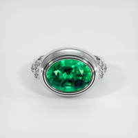 4.47 Ct. Emerald   Ring, Platinum 950 1