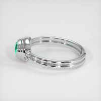 0.63 Ct. Emerald Ring, Platinum 950 4