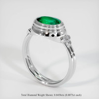 1.21 Ct. Emerald Ring, Platinum 950 2