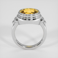 4.59 Ct. Orangish Yellow Citrine Ring, 14K White Gold 3