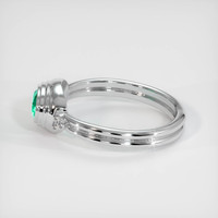 0.63 Ct. Emerald Ring, 18K White Gold 4